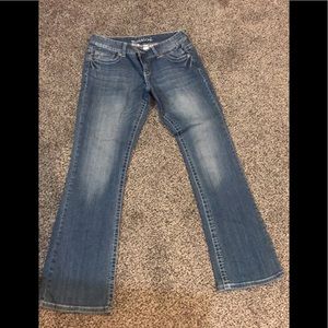 Light wash bootcut jeans